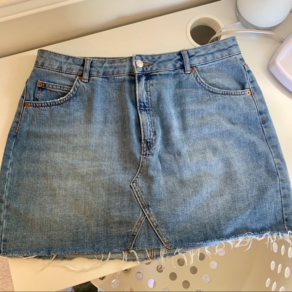 Topshop Moto Denim Skirt